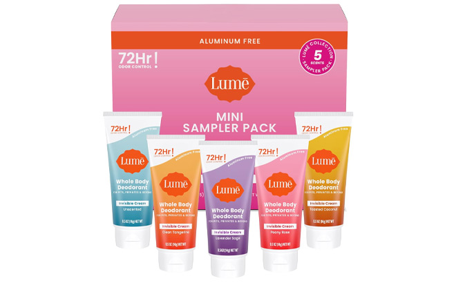 Lume 5 Piece Whole Body Deodorant Sampler Set Lume 5 Piece Whole Body Deodorant Sampler Set