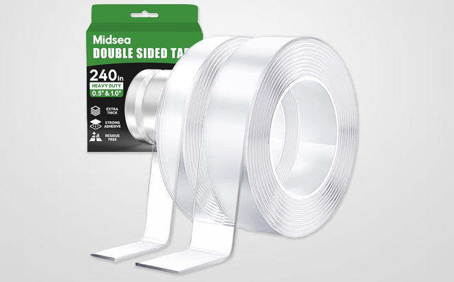 MIDSEA 2 Rolls of Double Sided Tape MIDSEA 2 Rolls of Double Sided Tape