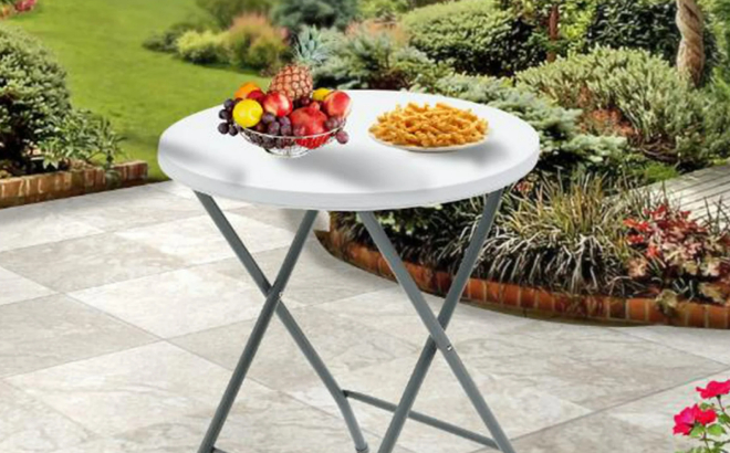 Mainstays 24 Inch Round Folding Bistro Table