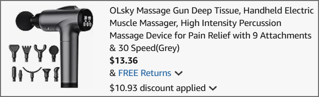 Massage Gun at Checkout