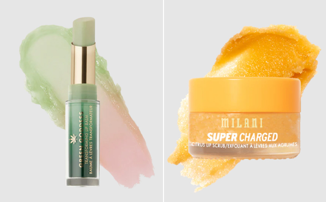 Milani Green Goddess Transforming Lip Balm and Supercharged Lip Scrub Milani Green Goddess Transforming Lip Balm and Supercharged Lip Scrub