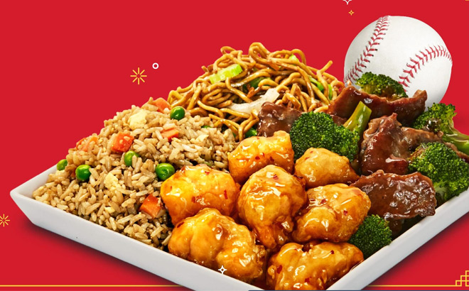 Panda Express 2 Entree Plate