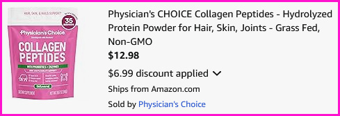Physicians Choice Collagen Checkout Screen