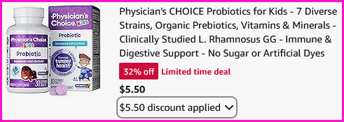 Physicians Choice Kids Probiotics Checkout Screen