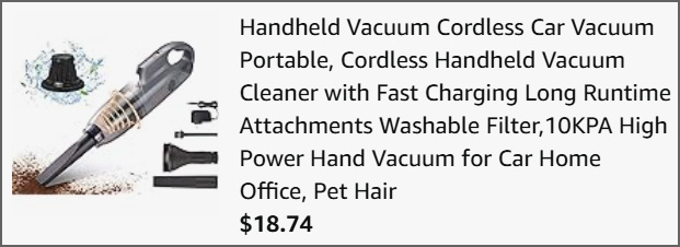 Portable Handheld Vacuum at Checkout Portable Handheld Vacuum at Checkout
