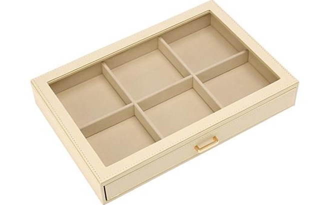 Prestige Single Drawer Jewelry Box with 6 Compartments in Ivory Prestige Single Drawer Jewelry Box with 6 Compartments in Ivory