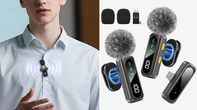 Pufazest Wireless Lavalier Microphone