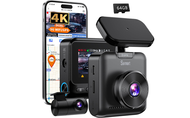 Sarmert C2 4K Dual Dash Cam Front Rear Sarmert C2 4K Dual Dash Cam Front Rear