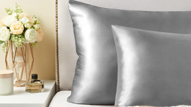 Satin Pillowcase 2 Pack Grey