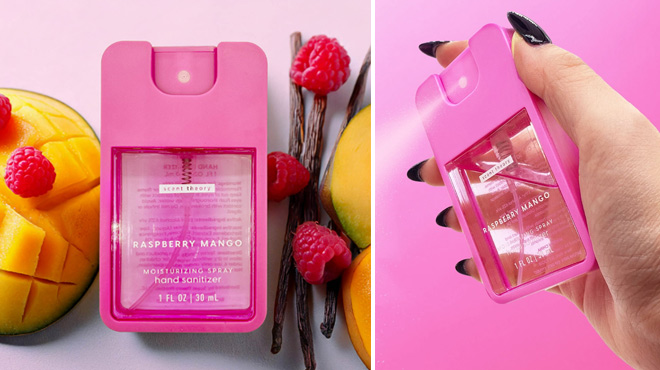 Scent Theory Hand Sanitizer Spray in Raspberry Mango Scent Theory Hand Sanitizer Spray in Raspberry Mango