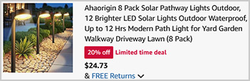 Solar Pathway Lights 8 Pack Screenshot
