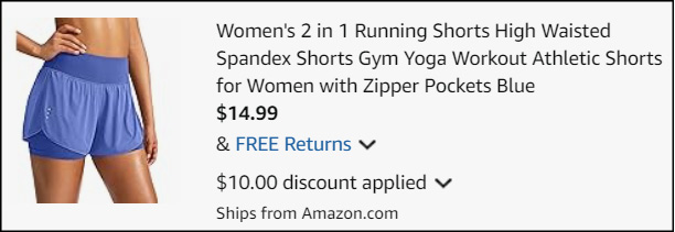 Soothfeel Womens 2 in 1 Running Shorts Checkout