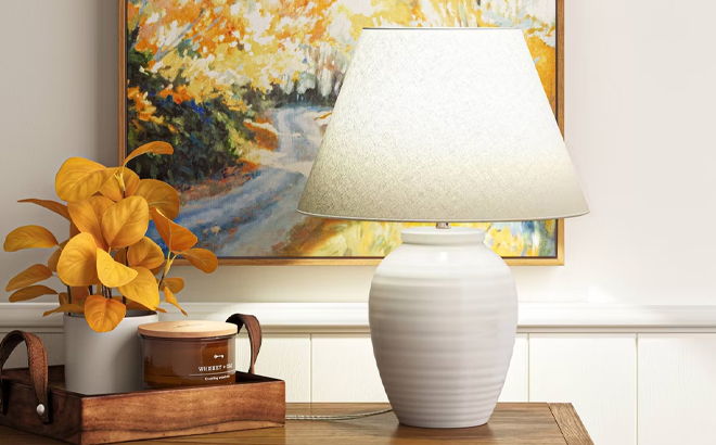 Threshold Turned Ceramic Table Lamp
