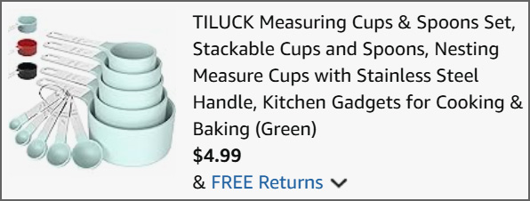 Tiluck Measuring Cups and Spoons Set at Checkout