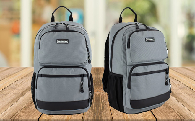Two Gray Backpacks Two Gray Backpacks