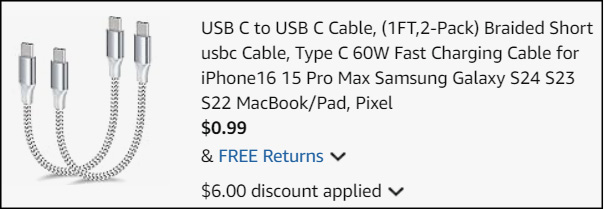 USB C to USB C Cable 2 Pack Checkout USB C to USB C Cable 2 Pack Checkout
