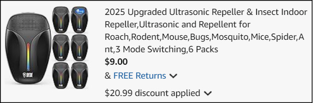 Ultrasonic Pest Repeller 6 Pack Checkout