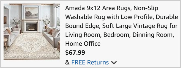 Vintage Area Rug at Checkout Vintage Area Rug at Checkout