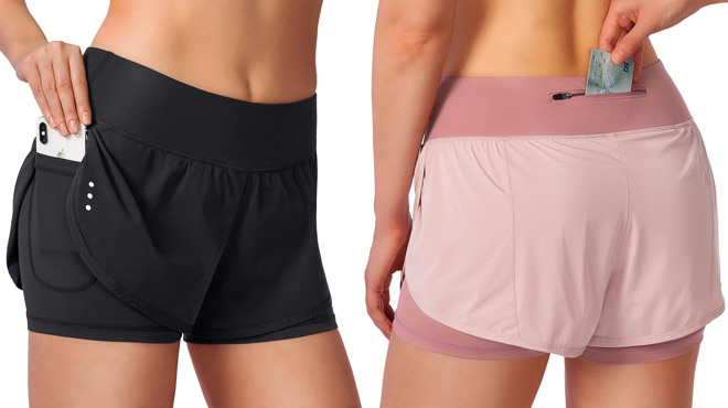 Womens 2 in 1 Running Shorts