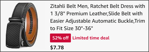 Zitahli Mens Belt at Checkout Zitahli Mens Belt at Checkout