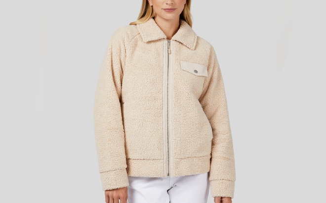 32 Degrees Womens Teddy Sherpa Jacket 32 Degrees Womens Teddy Sherpa Jacket