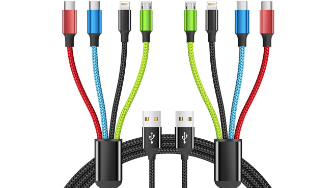 4 in 1 Multi Charging Cable 2 Pack