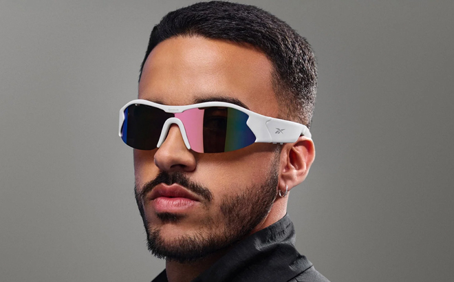 A Man Wearing Reebok Flash Smart Audio Sunglasses