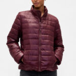 A Person Wearing GAP Factory Womens ColdControl Puffer Jacket