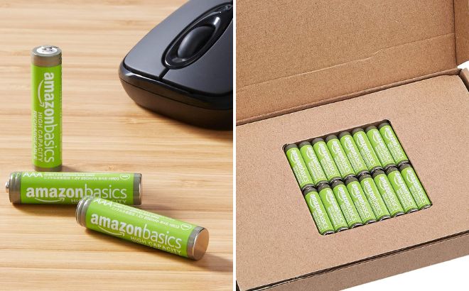 Amazon Basics 16 Pack Rechargeable AAA Batteries Amazon Basics 16 Pack Rechargeable AAA Batteries