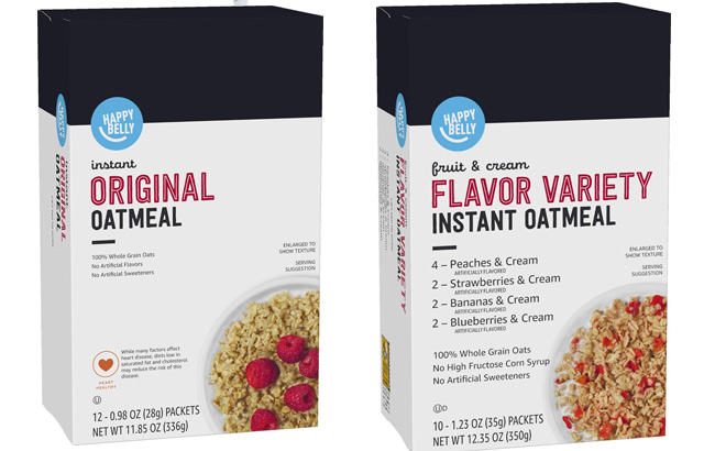Amazon Brand Happy Belly Instant Oatmeal Amazon Brand Happy Belly Instant Oatmeal