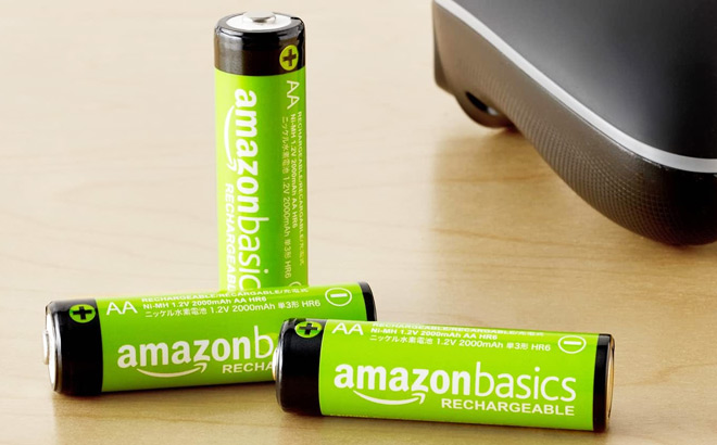 AmazonBasics 4 Count Rechargeable AA Batteries