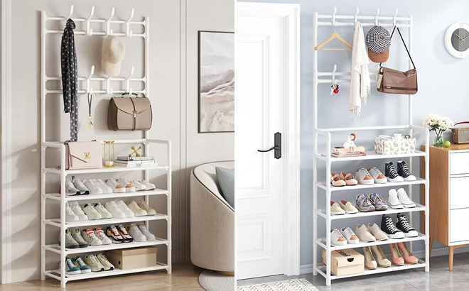 BAOKALER Shoe Rack Hall Tree Stand BAOKALER Shoe Rack Hall Tree Stand