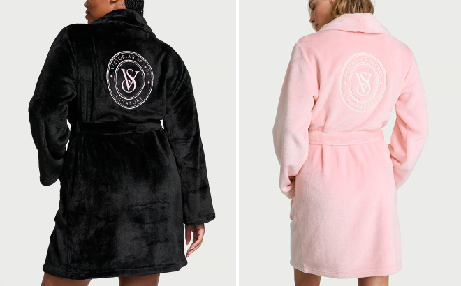Back Design of Victorias Secret Short Cozy Robes