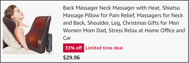 Back Massager Neck Massager with Heat Checkout Back Massager Neck Massager with Heat Checkout