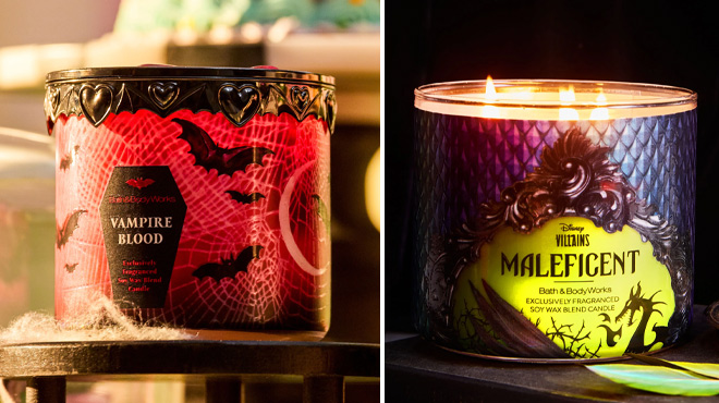 Bath & Body Works Halloween and Disney 3-Wick Candles Bath & Body Works Halloween and Disney 3-Wick Candles