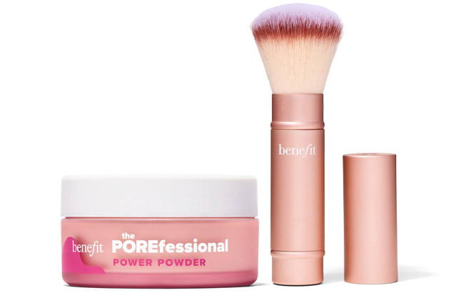 Benefit Cosmetics Mini Power Powder and Brush Set