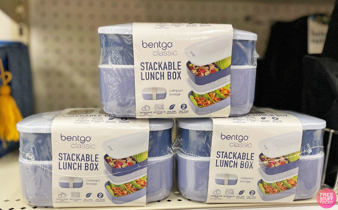 Bentgo Classic All in One Stackable Lunch Box Container Sets on a Shelf Bentgo Classic All in One Stackable Lunch Box Container Sets on a Shelf