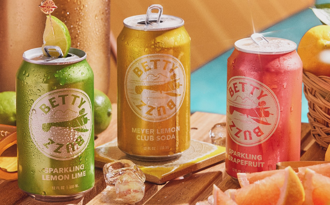 Betty Buzz Sparkling Sodas on a Table