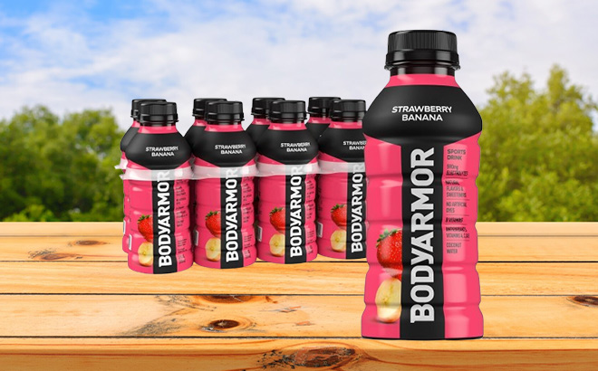 Bodyarmor Sports Drinks in Strawberry Banana Flavor