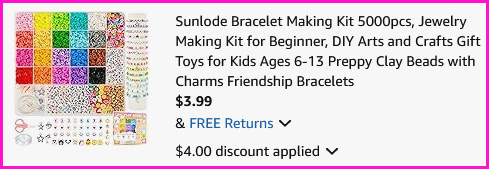 Bracelet Making Kit Checkout Screen Bracelet Making Kit Checkout Screen