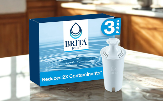 Brita Plus Water Filter on a Table