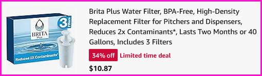 Brita Water Filter Checkout Screen