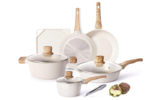 Caannasweis 11 Piece Aluminum Nonstick Cookware Set Caannasweis 11 Piece Aluminum Nonstick Cookware Set