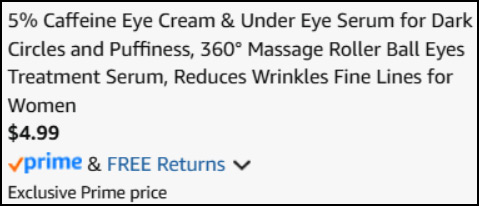 Caffeine Eye Cream Checkout