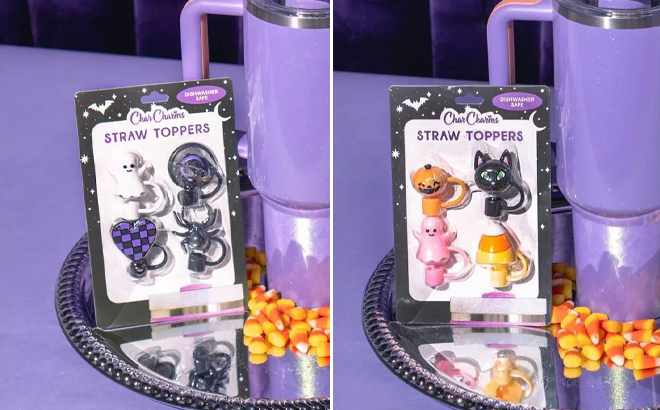CharCharms 4 Pack Straw Toppers