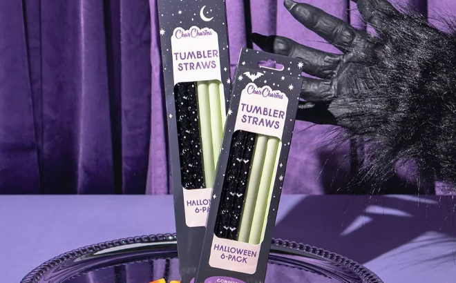 CharCharms 6 Pack 40oz Water Bottle Straws