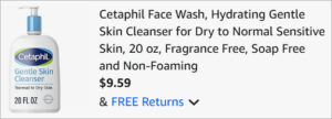Checkout page of Cetaphil Gentle Face Cleanser