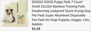 Checkout page of Doggo Doug Puppy Pads 7 Count Checkout page of Doggo Doug Puppy Pads 7 Count