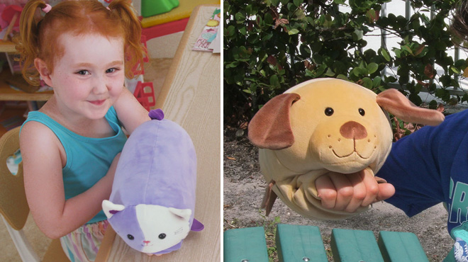 Children Playing with Pillow Pets Buddy On The Go Wearable Plush Children Playing with Pillow Pets Buddy On The Go Wearable Plush