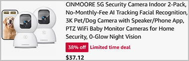 Cinmoore 5G Indoor Security Camera 2 Pack Screenshot